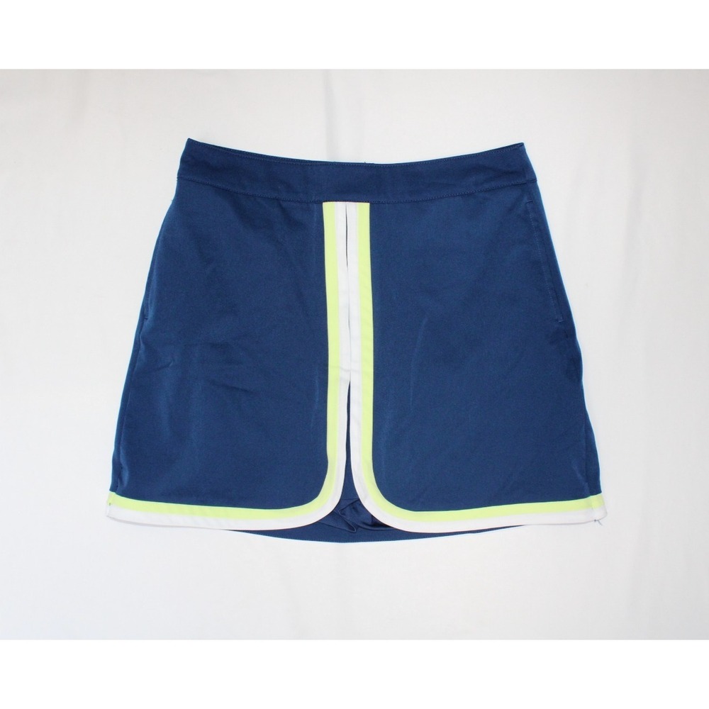 Lady Hagen Golf Tennis Skirt Womens Navy Blue Striped Athletic Skort Preppy Sz 4